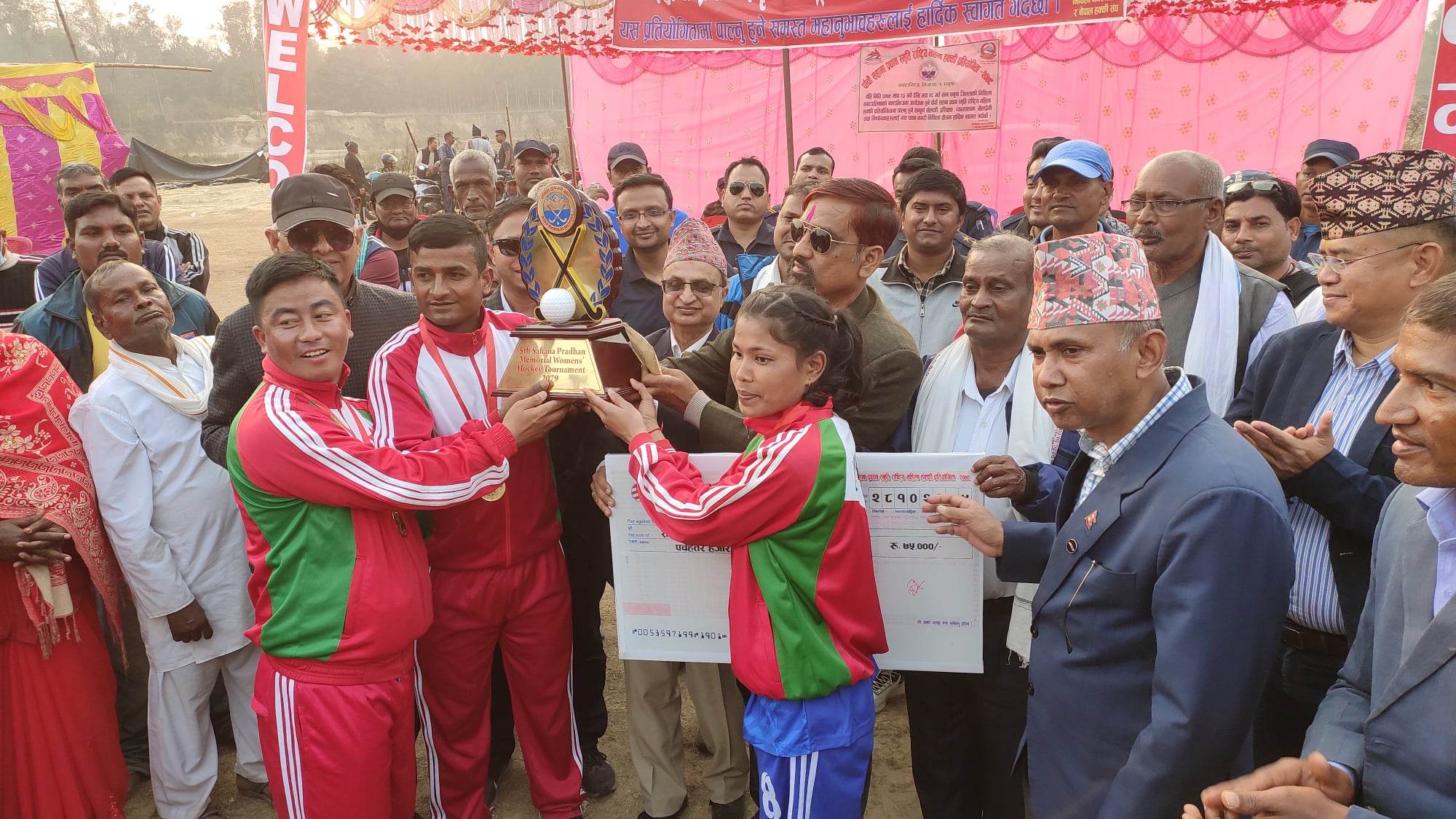 राष्ट्रिय महिला हक्की प्रतियोगिताको उपाधी नेपाल आर्मीले जित्यो, लुम्बिनी दोस्रोमै सिमित